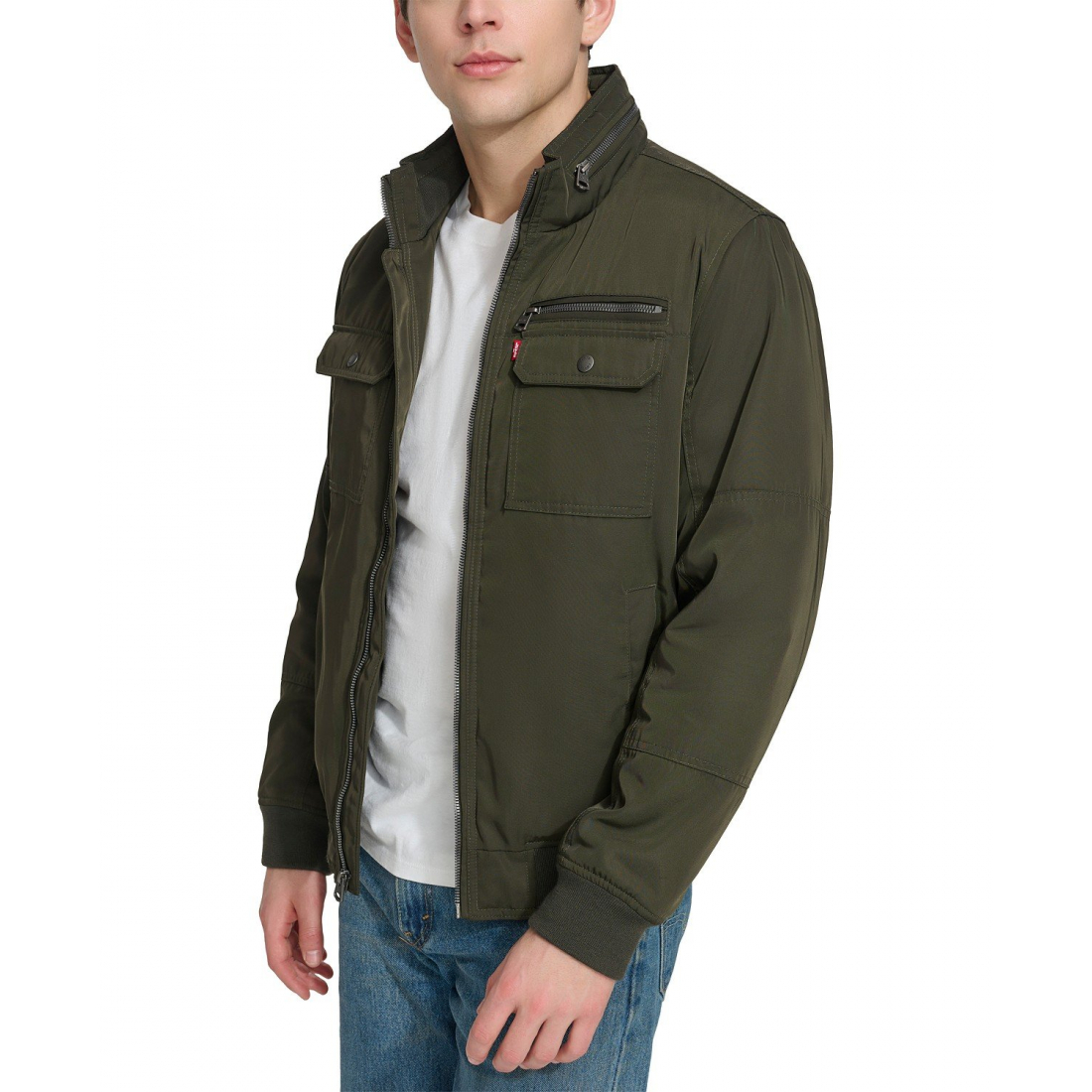 Veste 'Twill Stand-Collar' pour Hommes