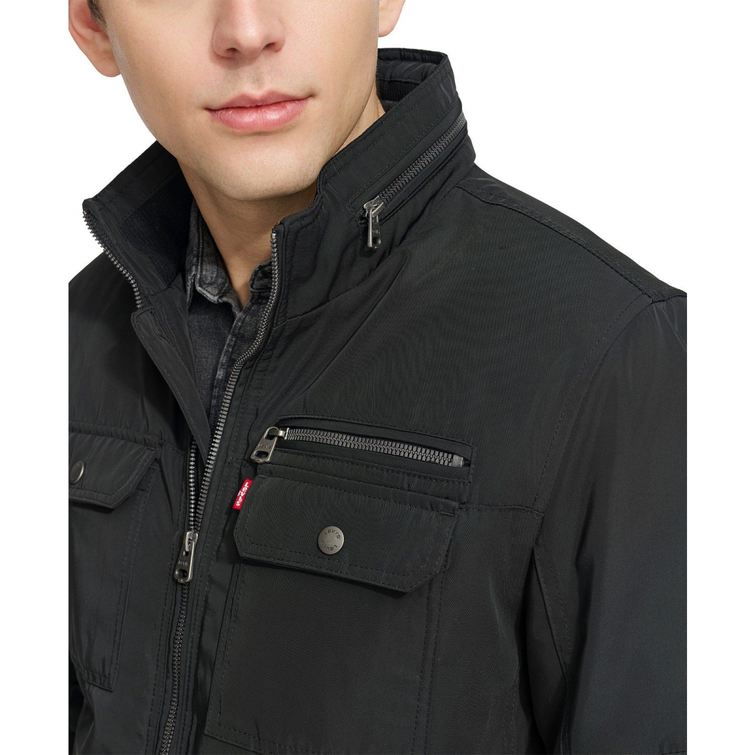 Veste 'Twill Stand-Collar' pour Hommes