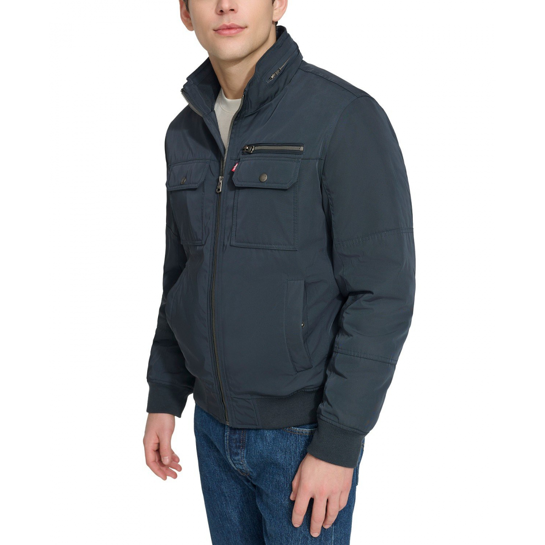 Veste 'Twill Stand-Collar' pour Hommes