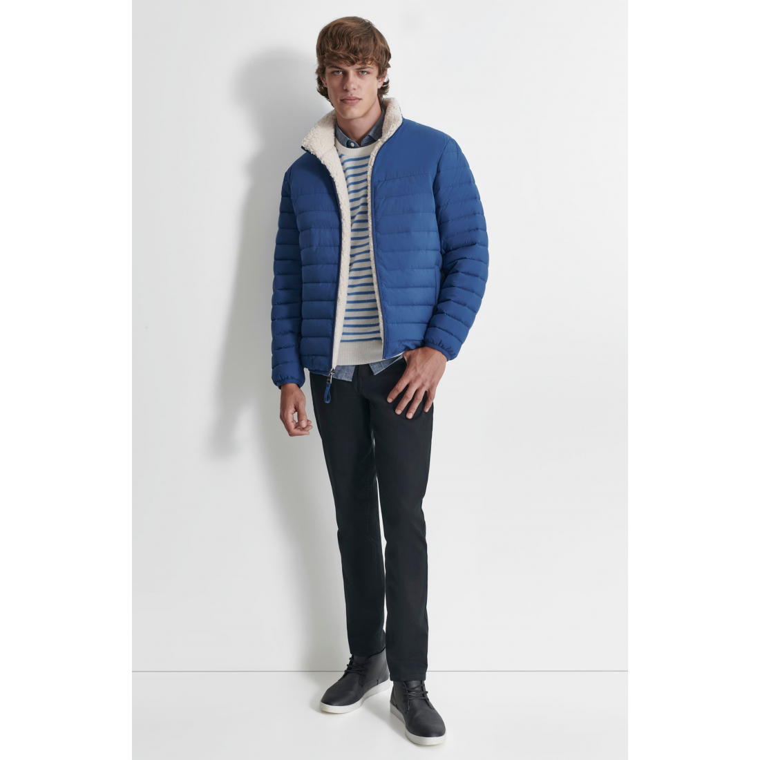 Veste matelassée 'Water Resistant Faux Shearling Lined' pour Hommes