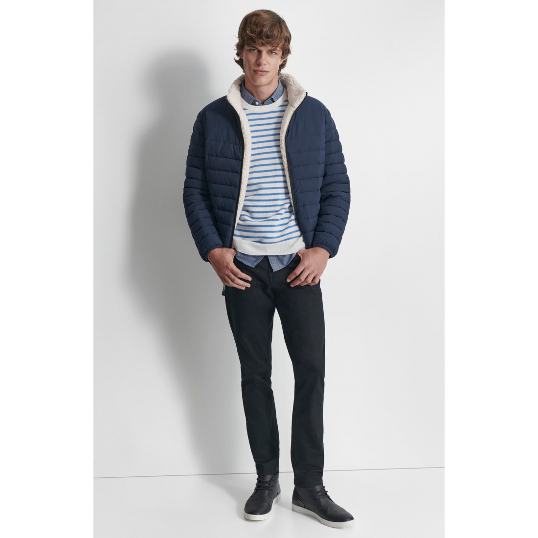 Veste matelassée 'Water Resistant Faux Shearling Lined' pour Hommes