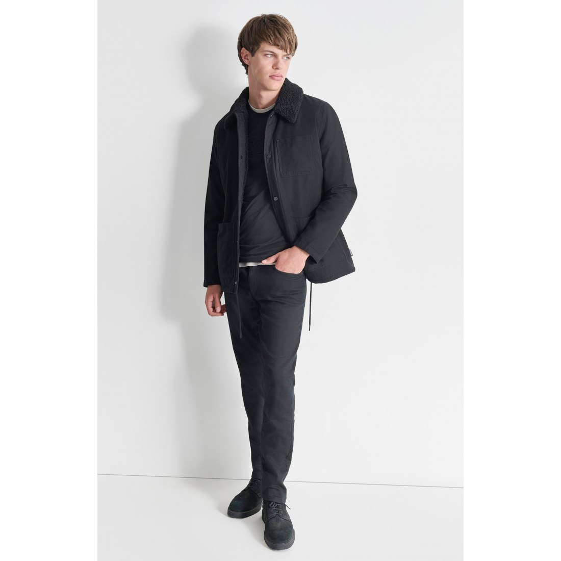Veste 'Faux Shearling Lined Chore' pour Hommes
