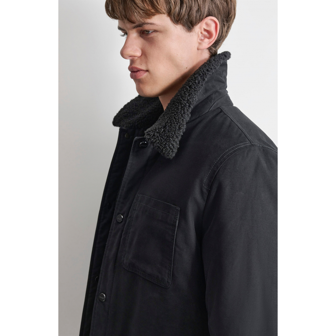 Veste 'Faux Shearling Lined Chore' pour Hommes