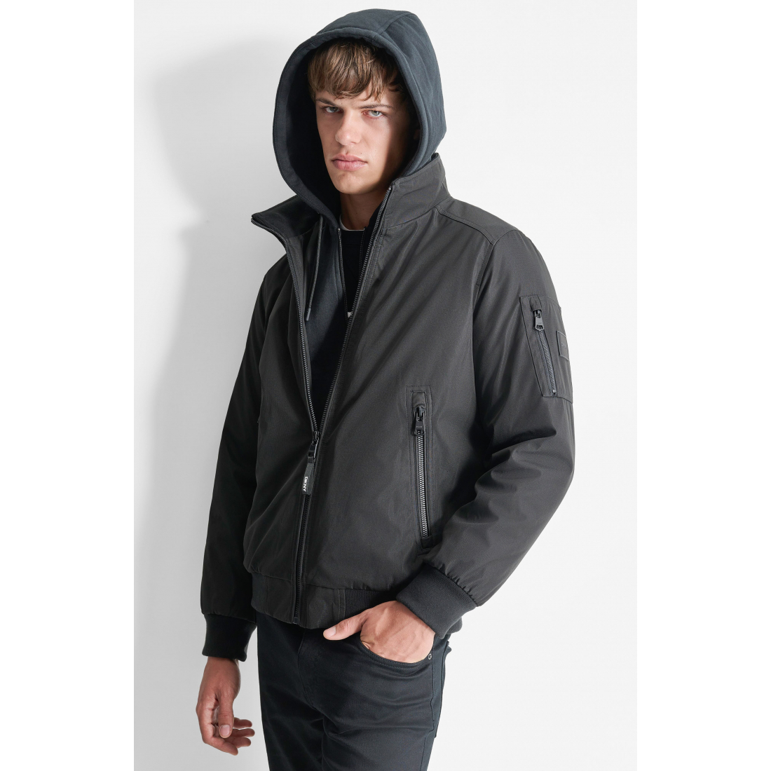 Blouson bomber 'Water Resistant With Hooded Bib' pour Hommes