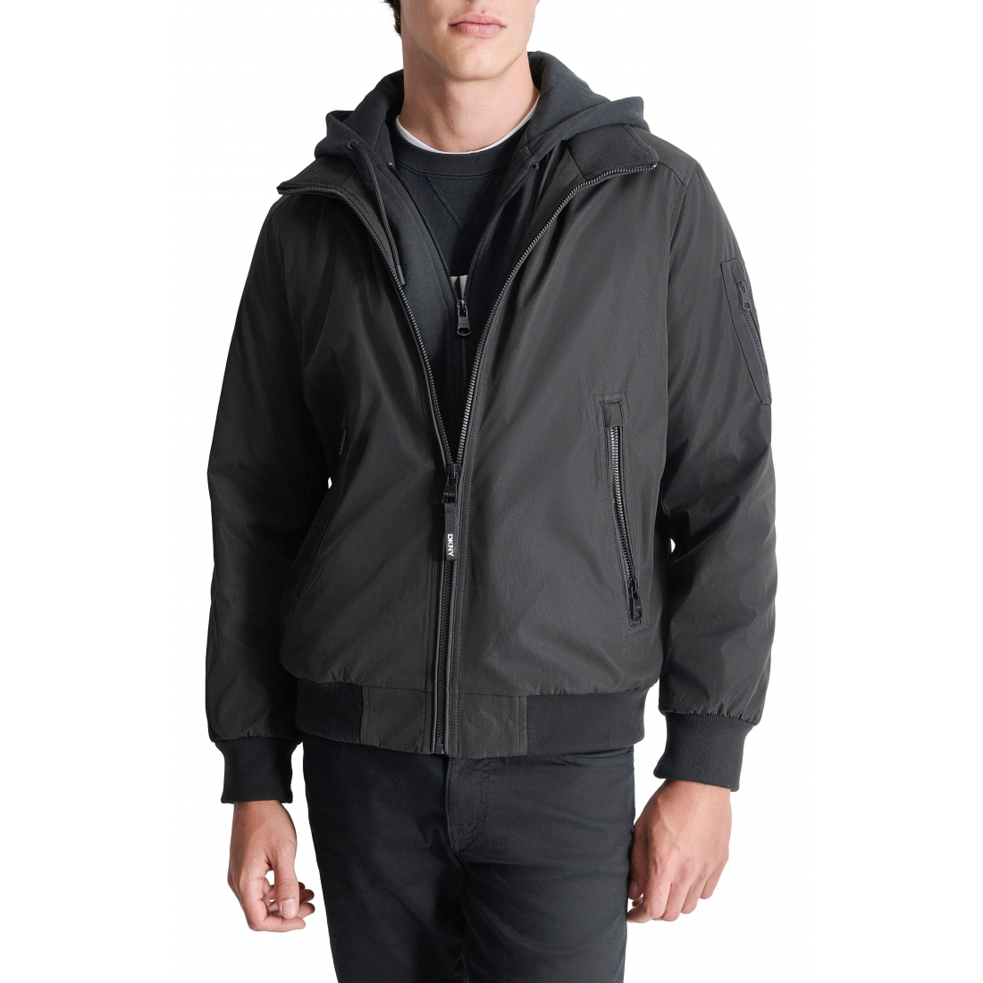Blouson bomber 'Water Resistant With Hooded Bib' pour Hommes