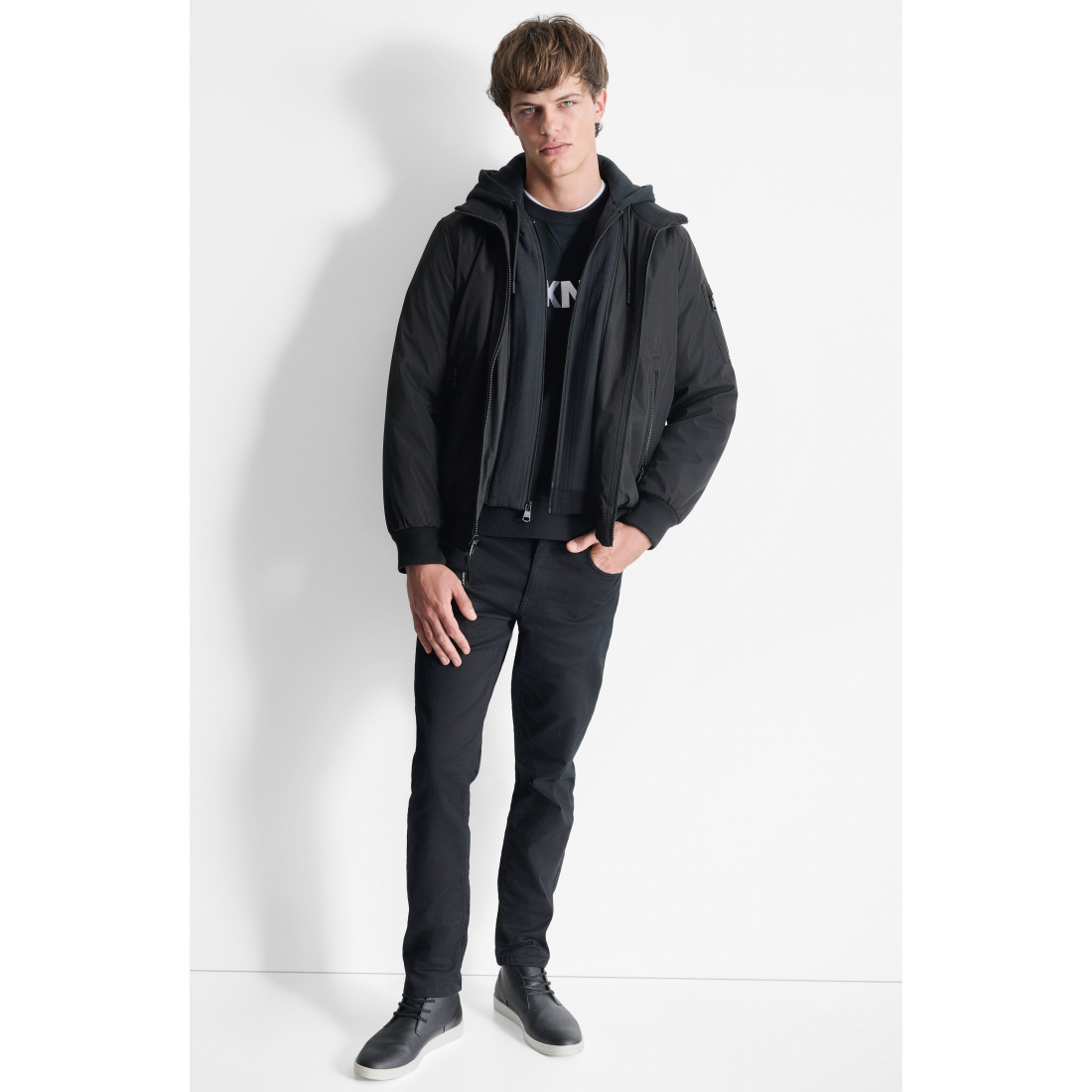 Blouson bomber 'Water Resistant With Hooded Bib' pour Hommes