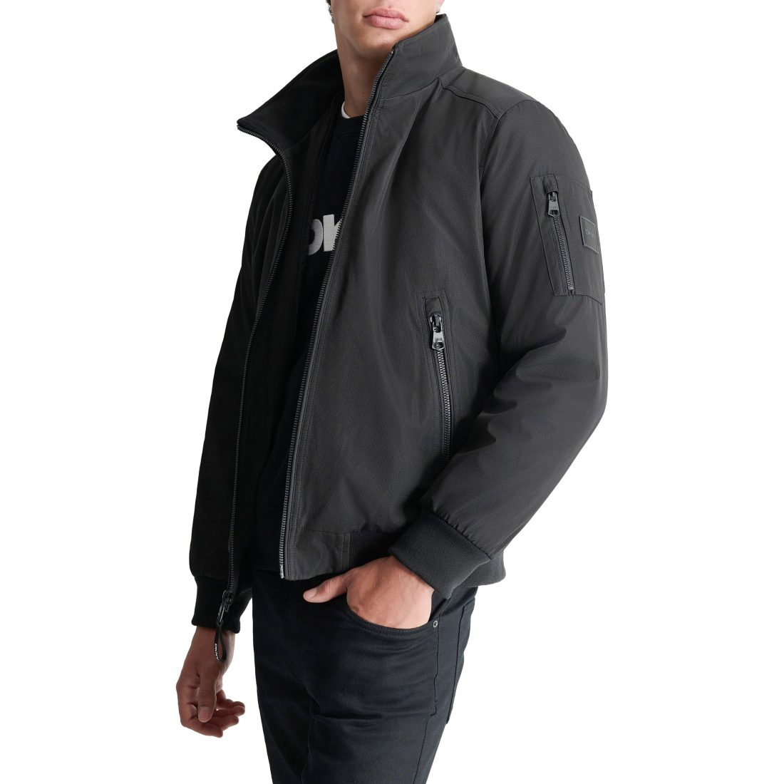 Blouson bomber 'Water Resistant With Hooded Bib' pour Hommes