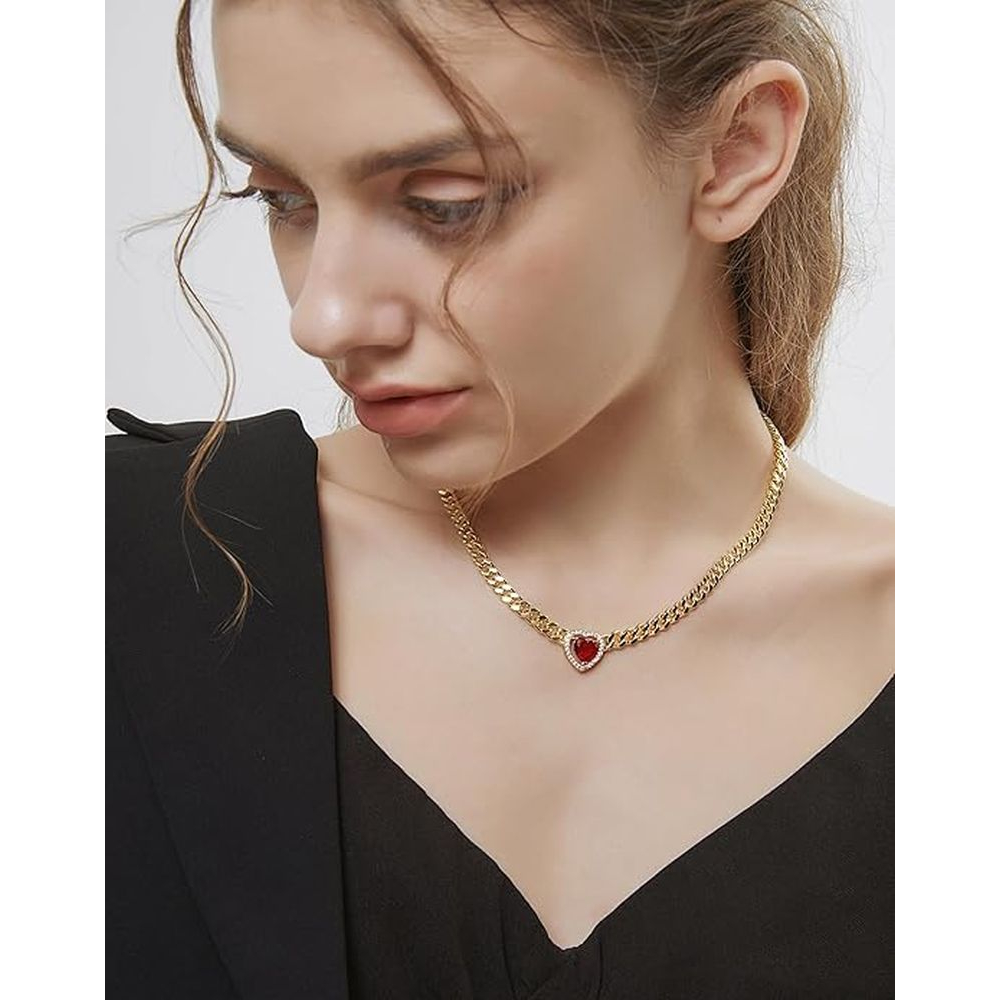 'Red Heart Chain' Halskette für Damen