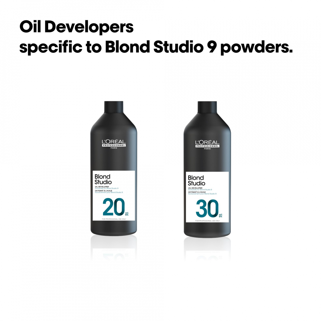 Poudre éclaircissante pour cheveux 'Blond Studio Oil Developer 30Vol' - 1 L