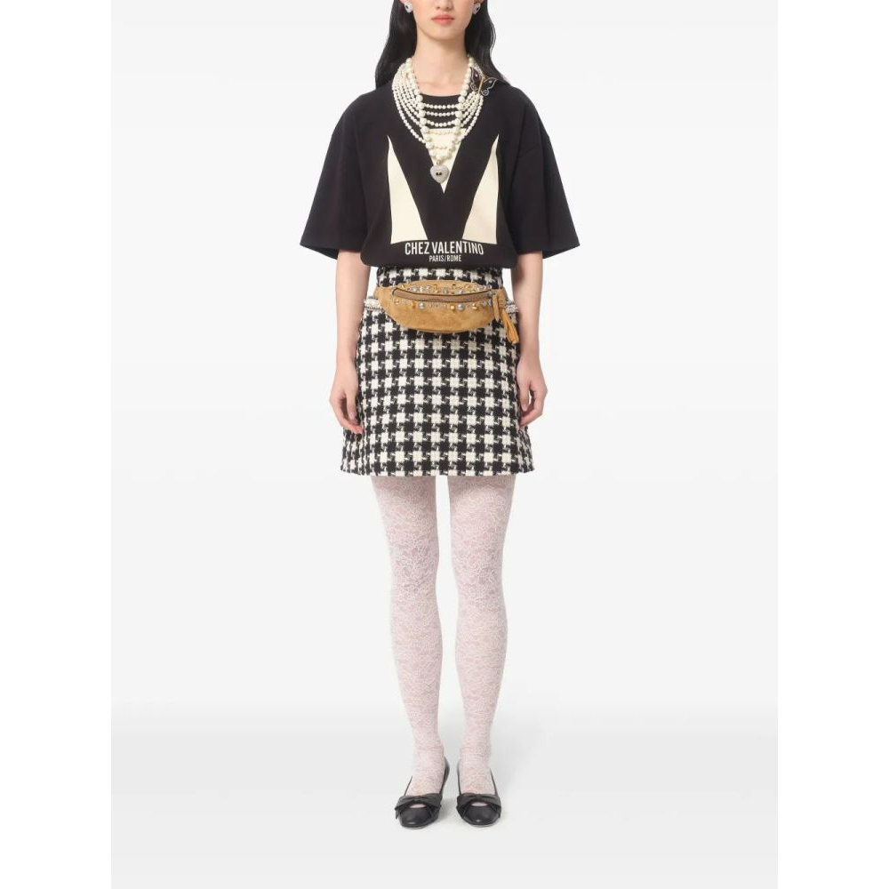 Women's 'Chez Valentino-Print' T-Shirt