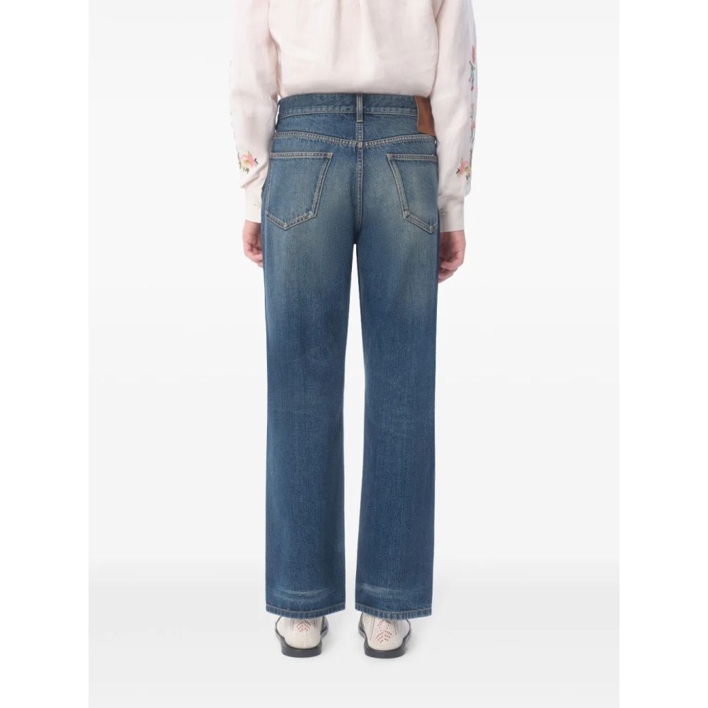 Jeans 'Logo-Patch Washed' pour Hommes