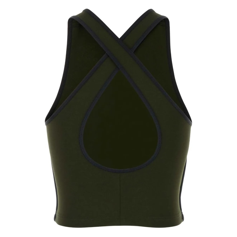 Haut sans manches 'Logo-Embroidered' pour Femmes