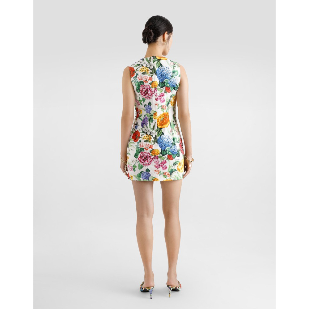 Robe Midi 'Brocade With Floral Print' pour Femmes