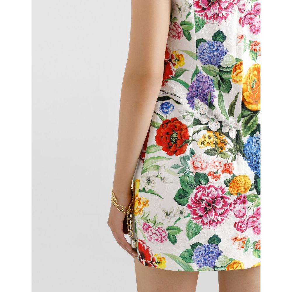 Robe Midi 'Brocade With Floral Print' pour Femmes