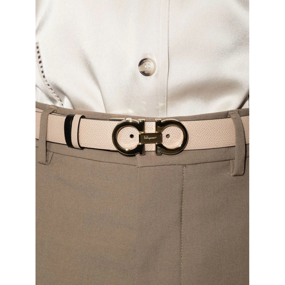 'Gancini-Buckle Reversible' Gürtel für Damen