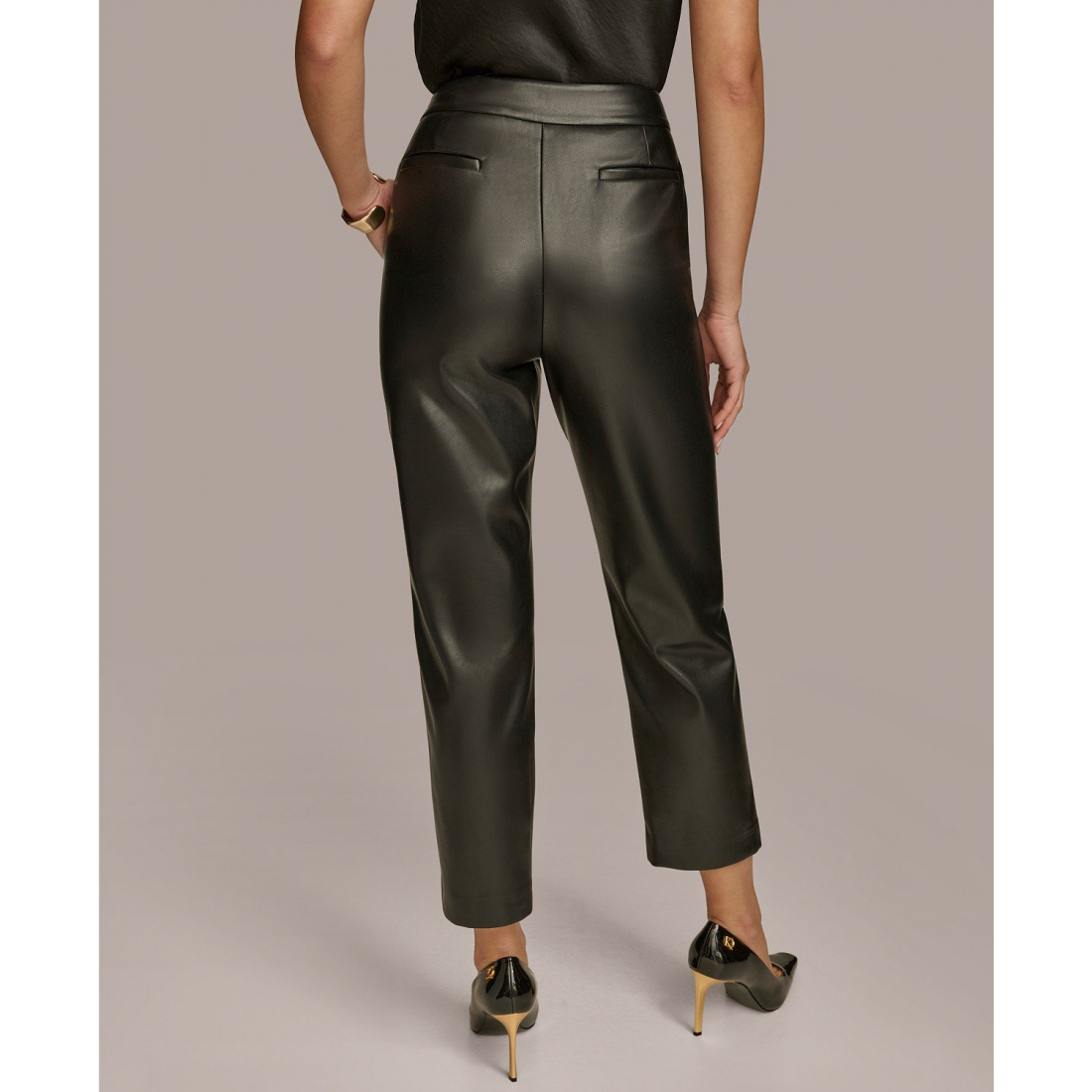 Pantalon 'Faux-Leather Ankle' pour Femmes