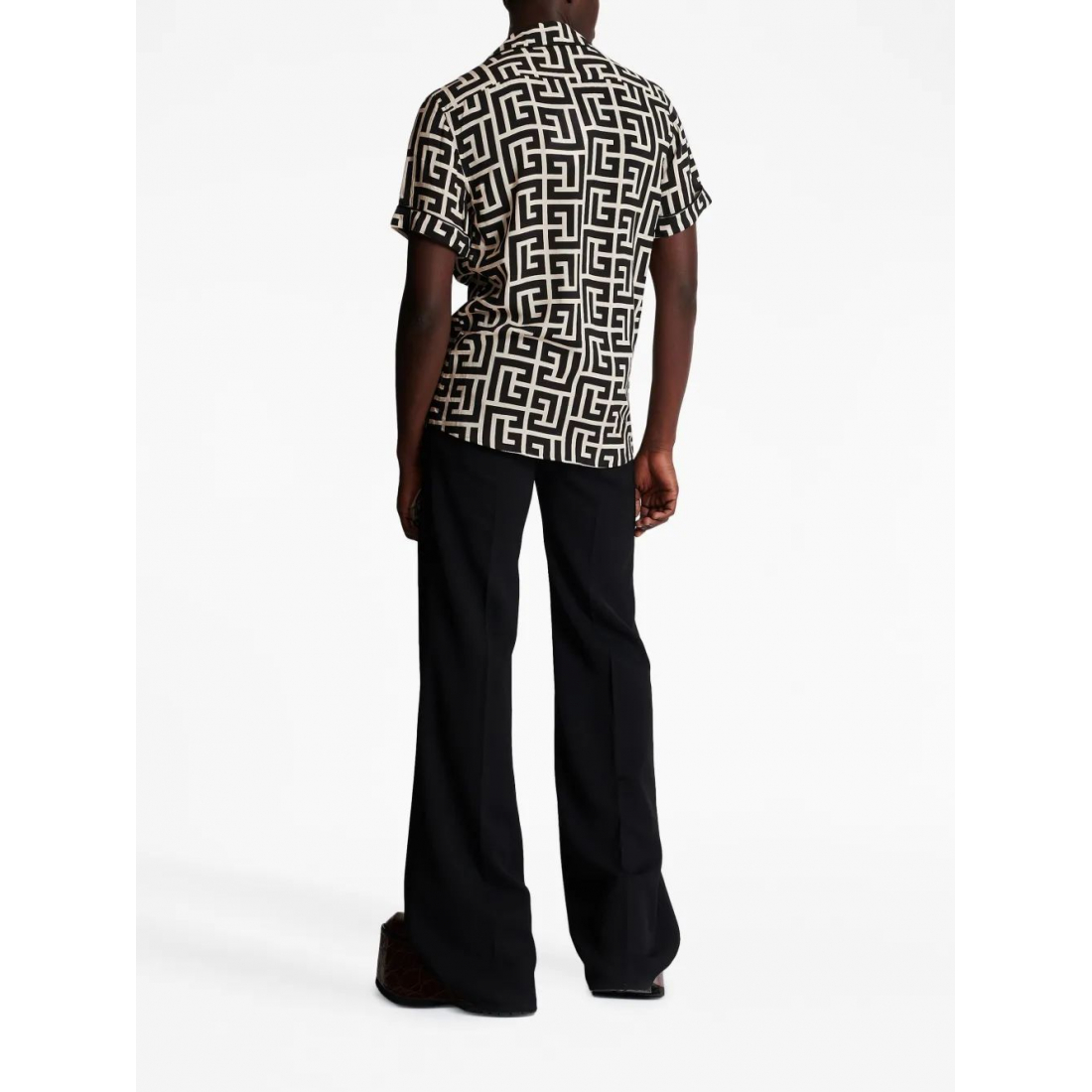 'Monogram-Print' Kurzärmeliges Hemd für Herren