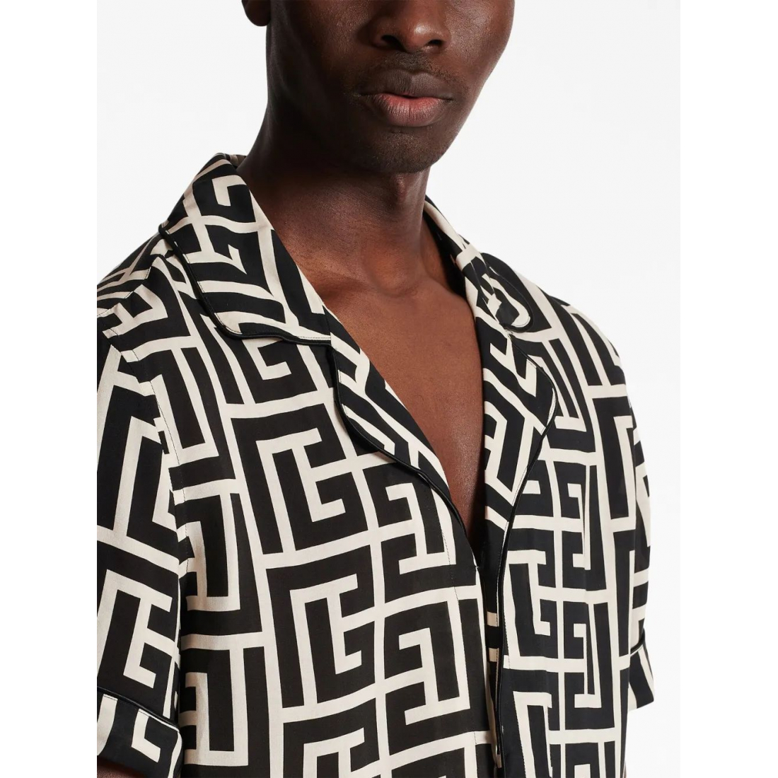 'Monogram-Print' Kurzärmeliges Hemd für Herren