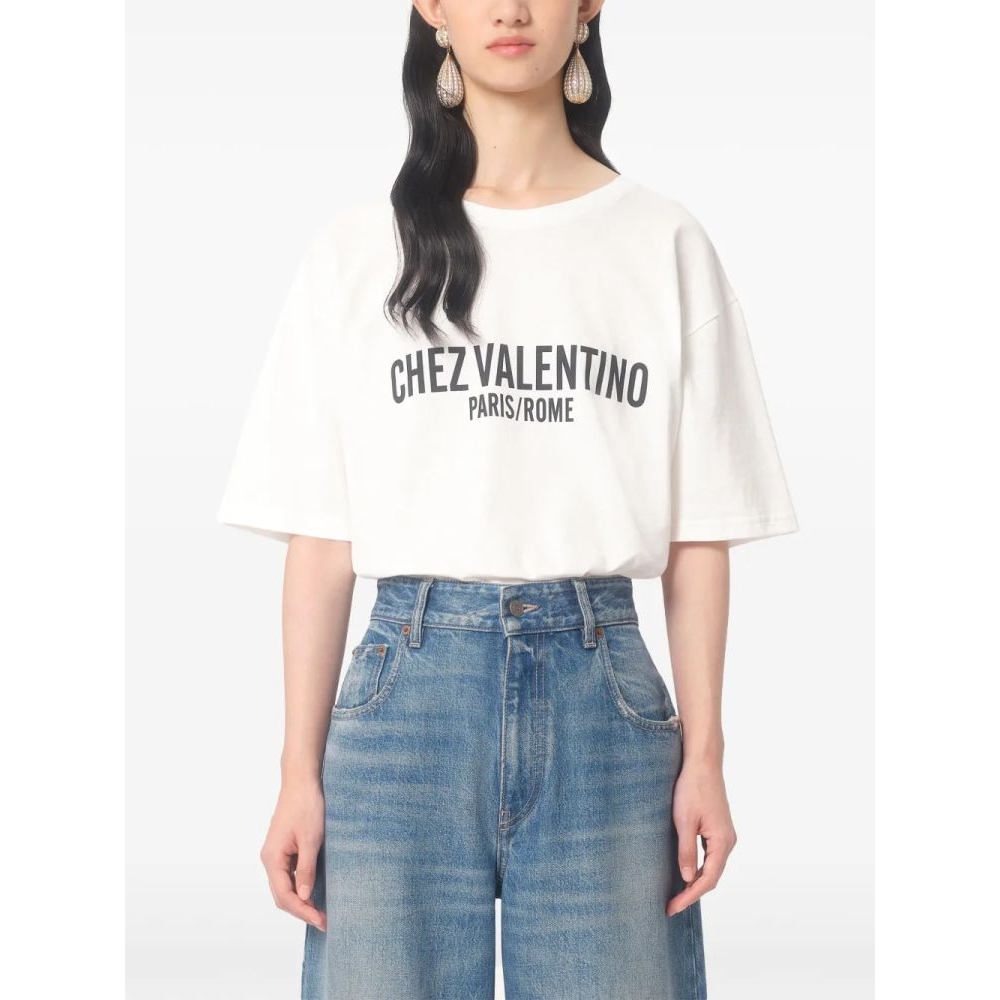 Women's 'Chez Valentino-Print' T-Shirt