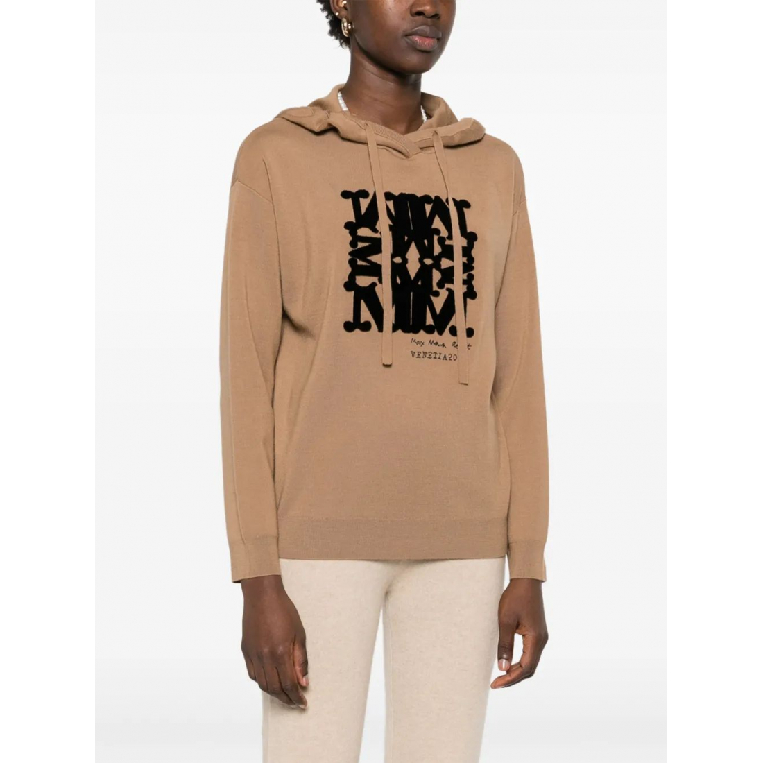 Sweatshirt à capuche  'Flocked-Logo' pour Femmes