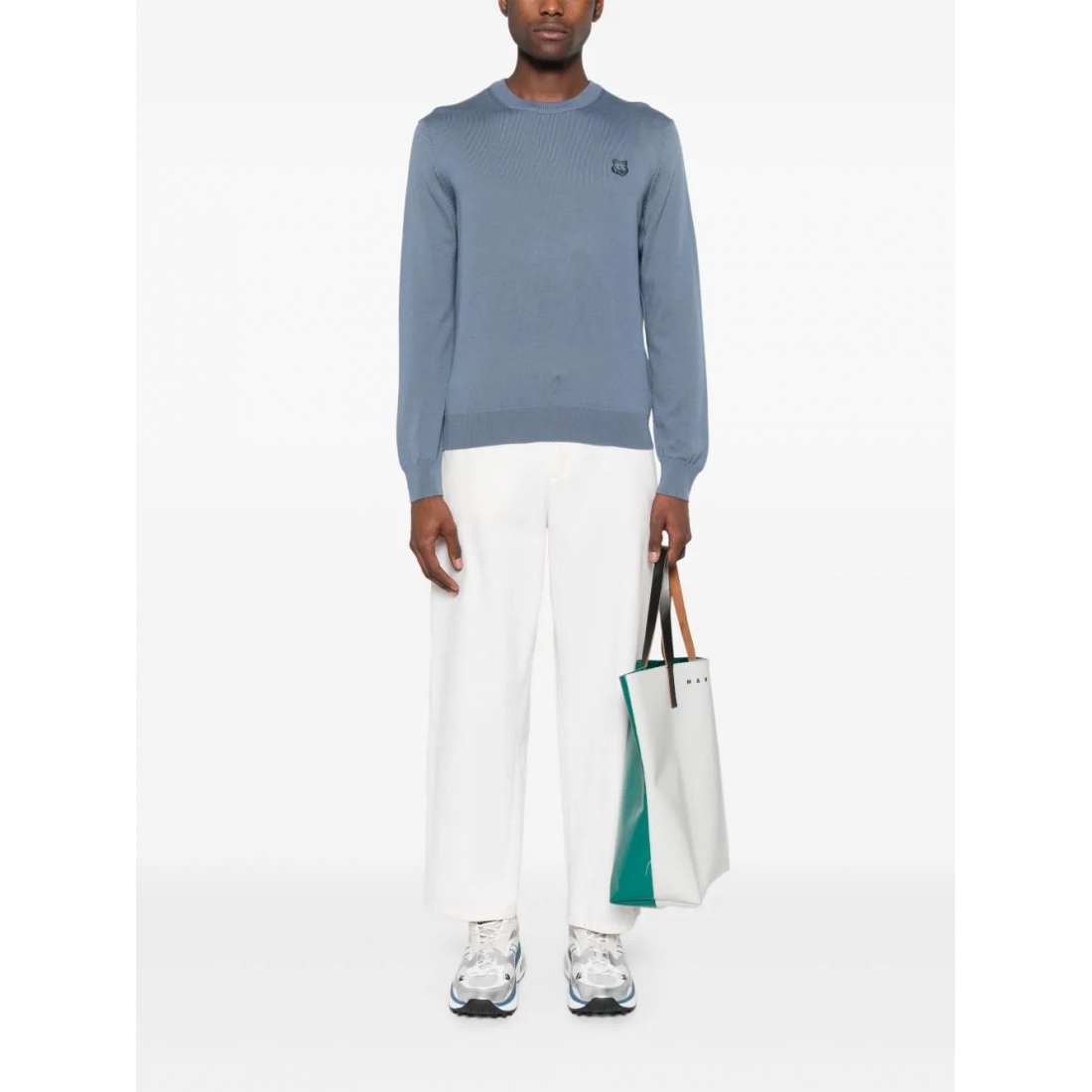 Men's 'Bold Fox Head-Patch' Sweater