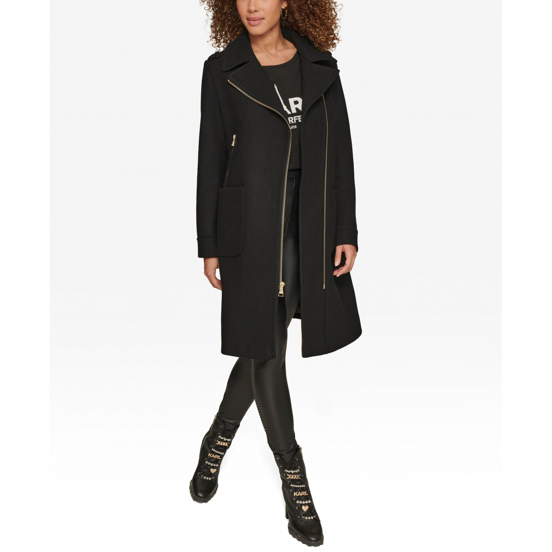 Manteau 'Asymmetrical Patch Pocket' pour Femmes