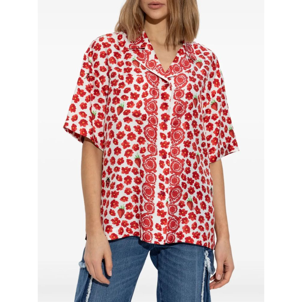 Chemise à manches courtes 'Floral-Print' pour Femmes