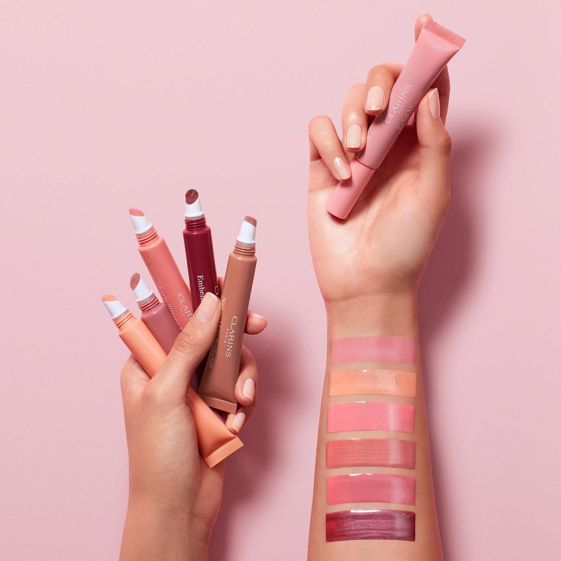 Perfecteur de lèvres 'Eclat Minute Embellisseur' - 07 Tofee Pink Shimmer 12 ml