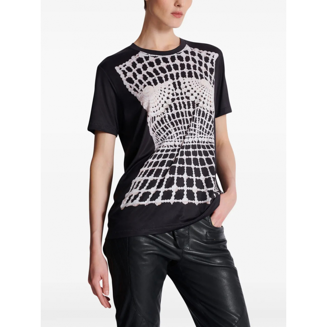 T-shirt 'Trompe L'Oeil-Print' pour Femmes