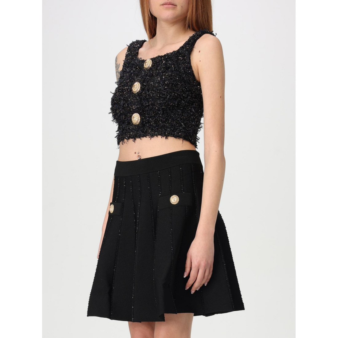 Crop Top 'Tweed' pour Femmes