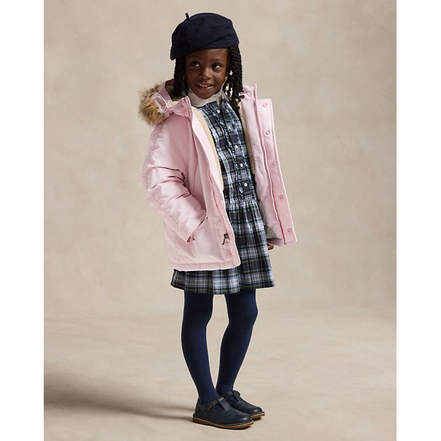 Parka 'Faux-Fur-Trim Down' pour Filles