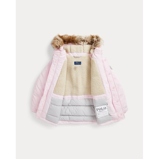 Parka 'Faux-Fur-Trim Down' pour Filles