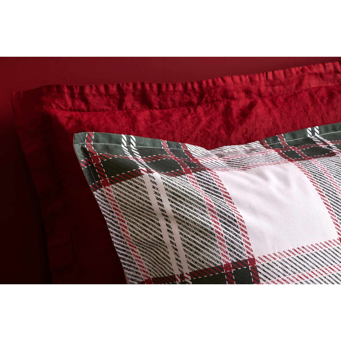 Dolomiti Parure De Couette 200x200 cm 63x63 cm, Vert Bois