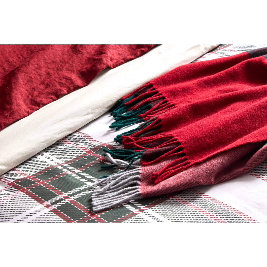 Dolomiti Parure De Couette 200x200 cm 63x63 cm, Vert Bois