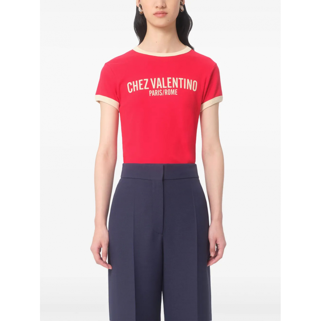 Women's 'Chez Valentino-Print' T-Shirt
