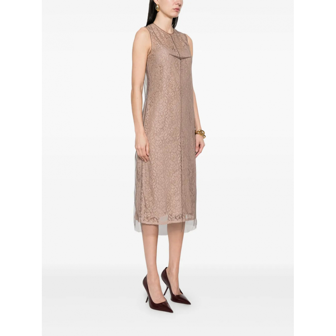 Robe Midi 'Floral-Lace' pour Femmes