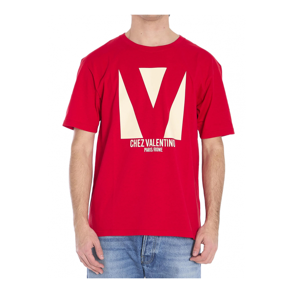 Men's 'Chez Valentino-Print' T-Shirt