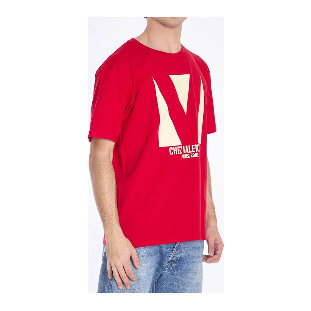 Men's 'Chez Valentino-Print' T-Shirt