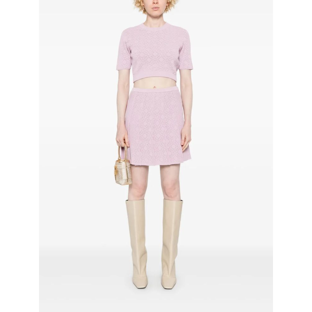 'Logo-Knit' Crop Top für Damen