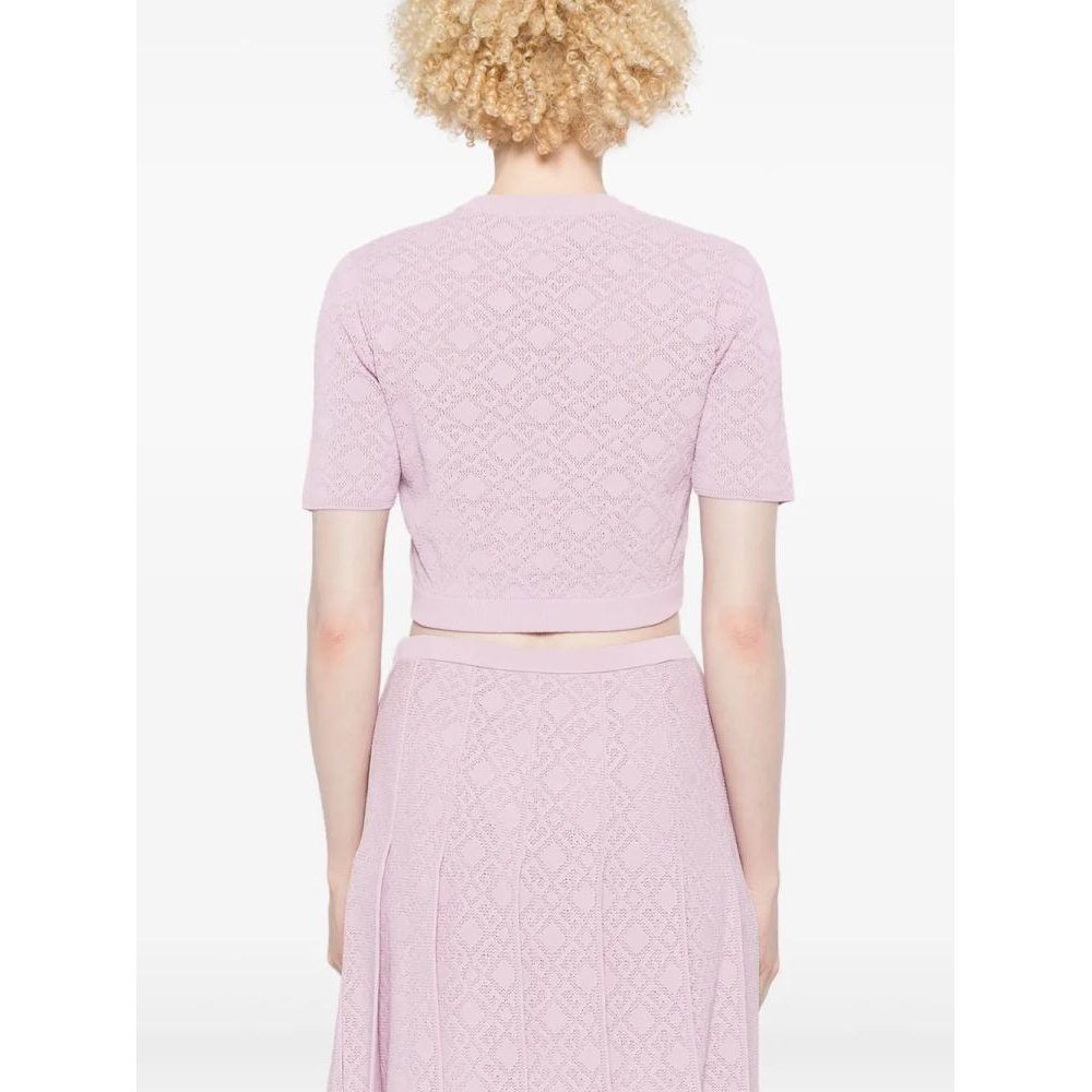 'Logo-Knit' Crop Top für Damen