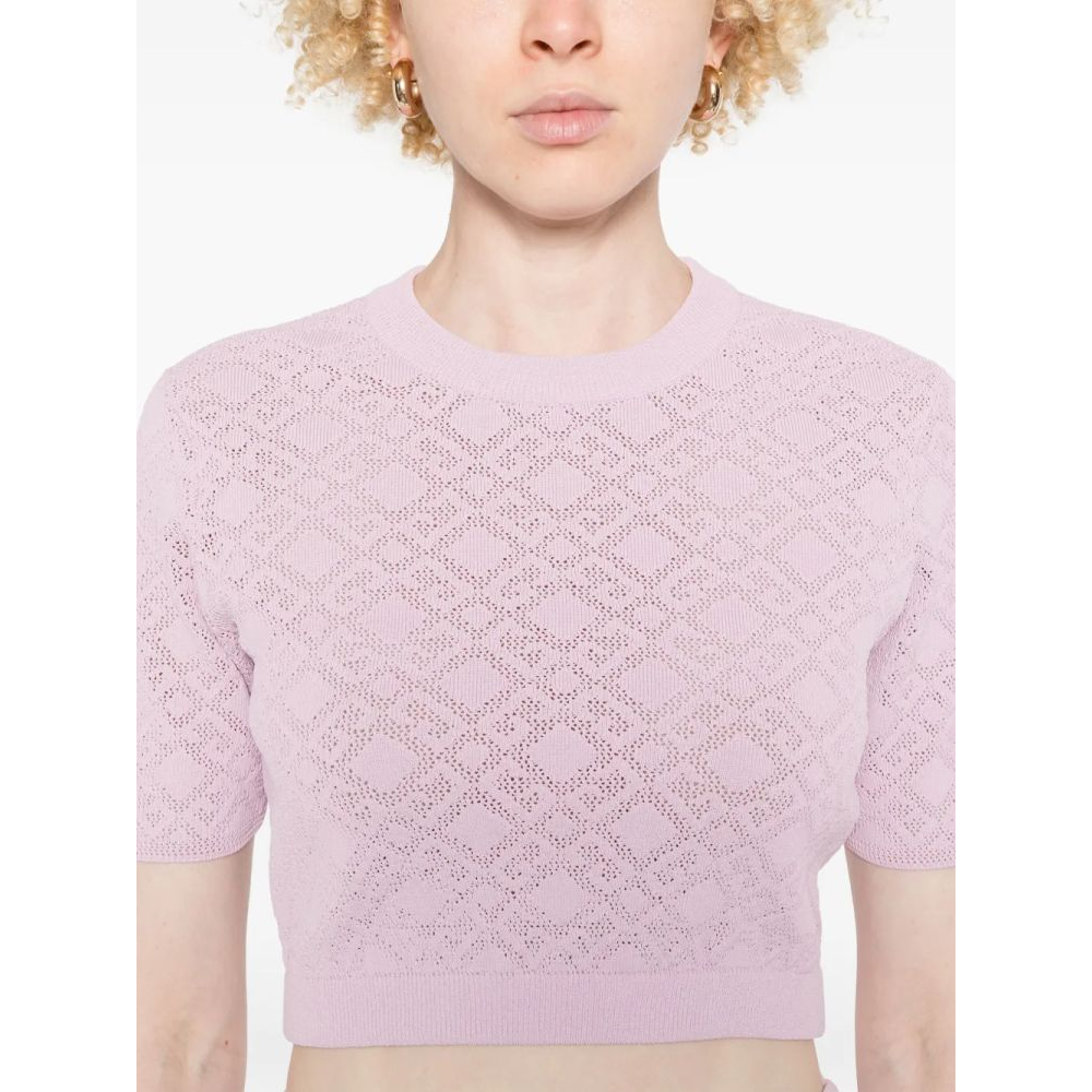 'Logo-Knit' Crop Top für Damen