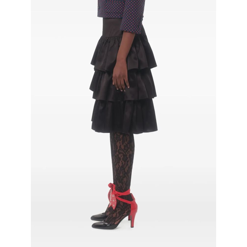 Jupe Midi 'Ruffled Taffeta' pour Femmes