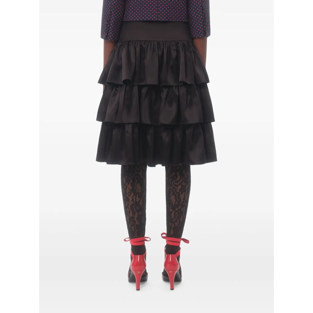 Jupe Midi 'Ruffled Taffeta' pour Femmes