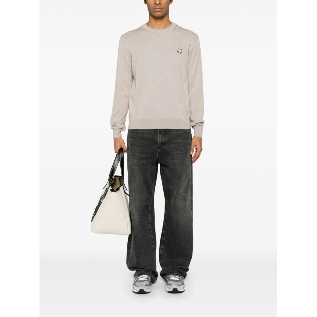 Men's 'Bold Fox Head Patch' Sweater