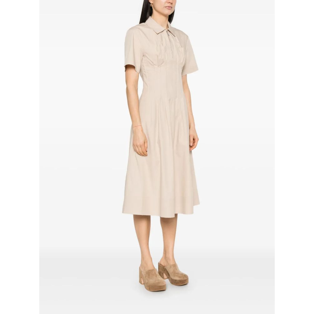 Women's 'Poplin Pleat-Waist' Midi Dress