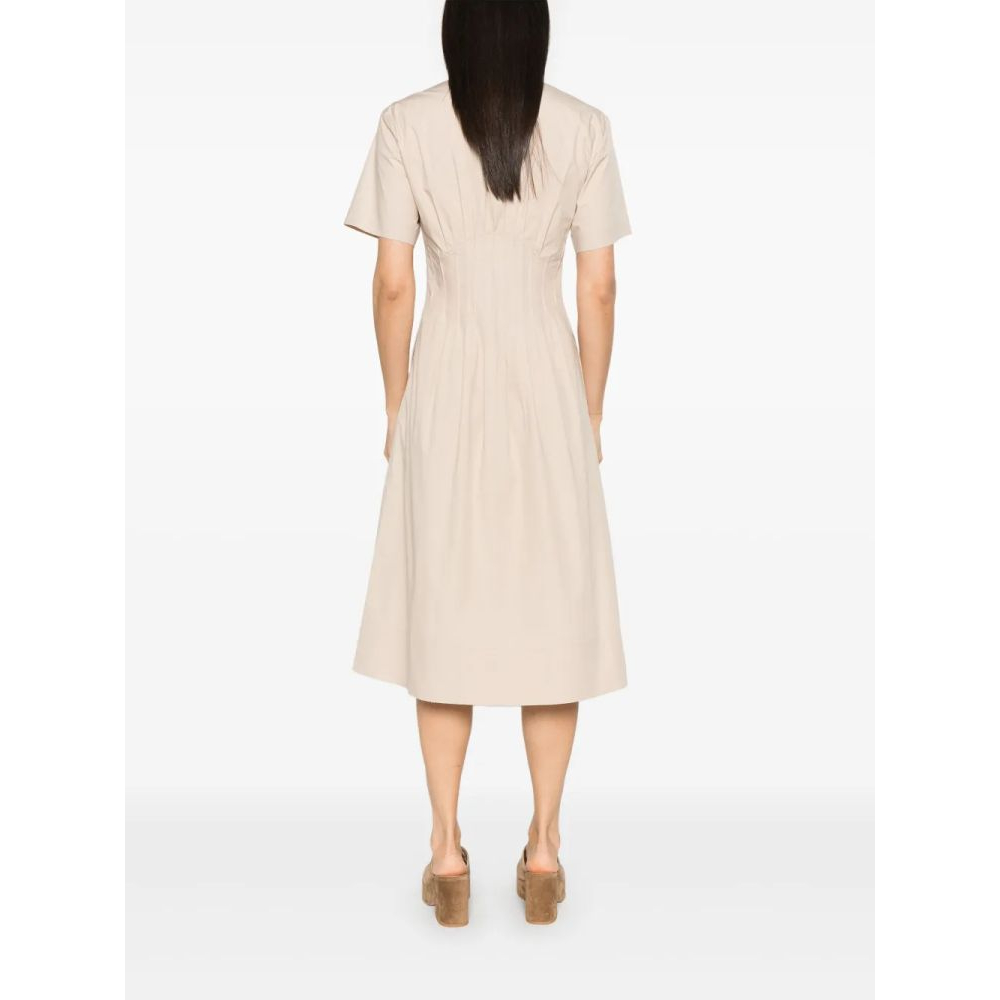 Women's 'Poplin Pleat-Waist' Midi Dress