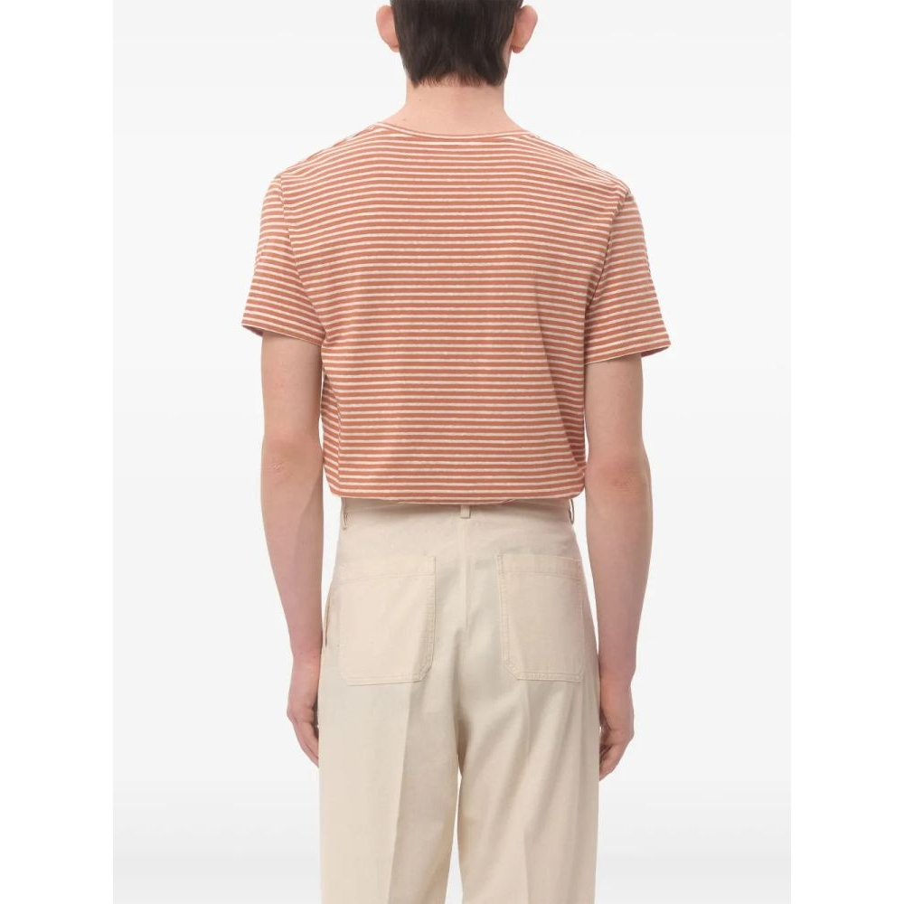 'Chez Valentino-Print Striped' T-Shirt für Herren