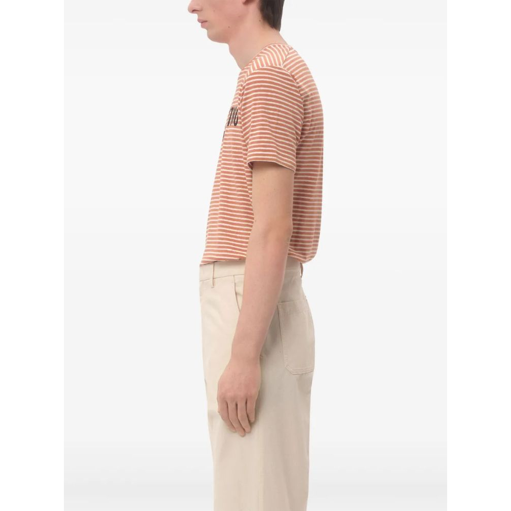 'Chez Valentino-Print Striped' T-Shirt für Herren