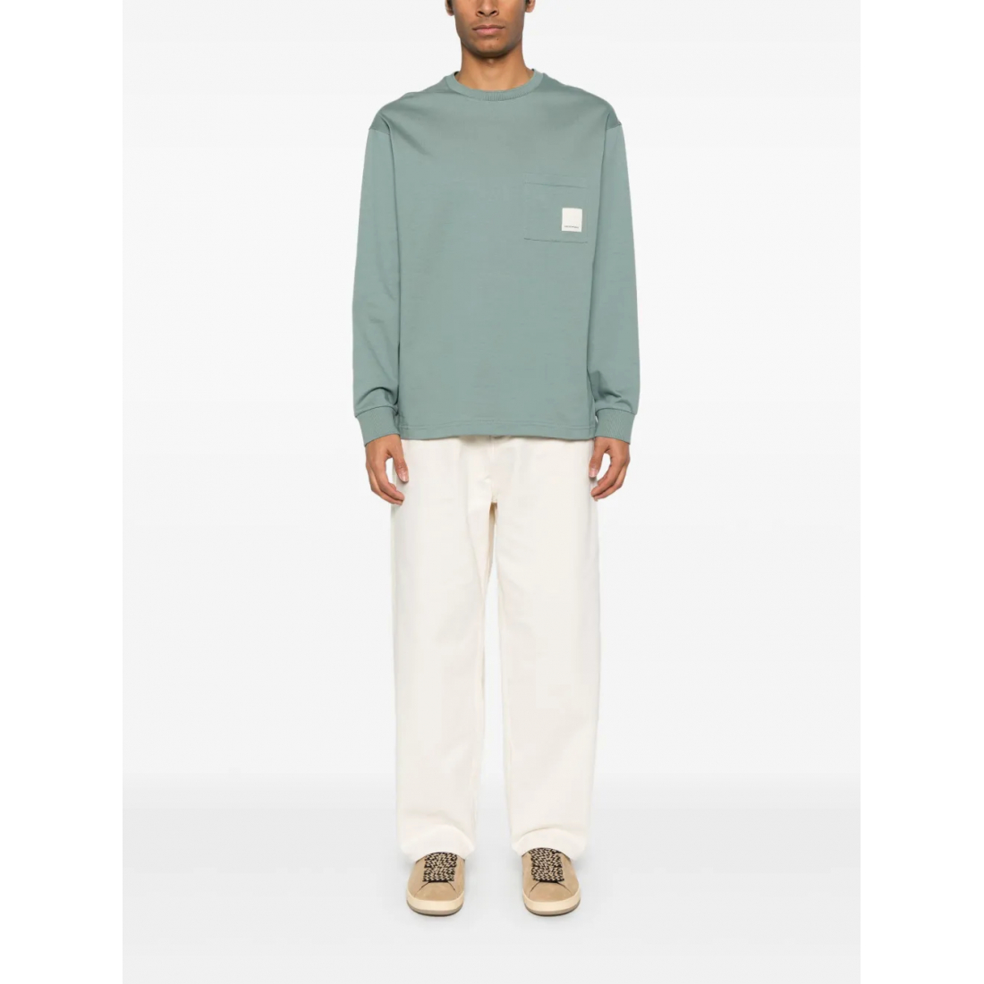 T-Shirt manches longues 'Logo-Patch' pour Hommes