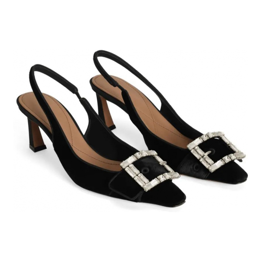 Women's 'Crystal-Buckle' Slingback Pumps